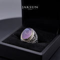 Cincin Purple Chalcedony (Alpaka Setting) 004