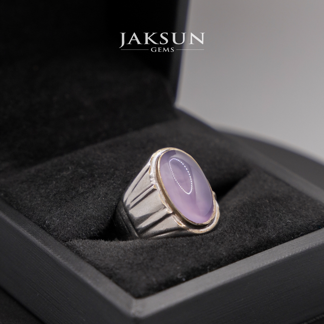 Cincin Purple Chalcedony (Silver Setting) 004
