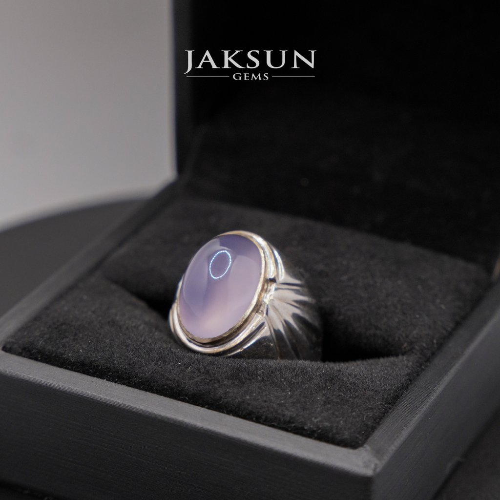 Cincin Purple Chalcedony (Silver Setting) 005