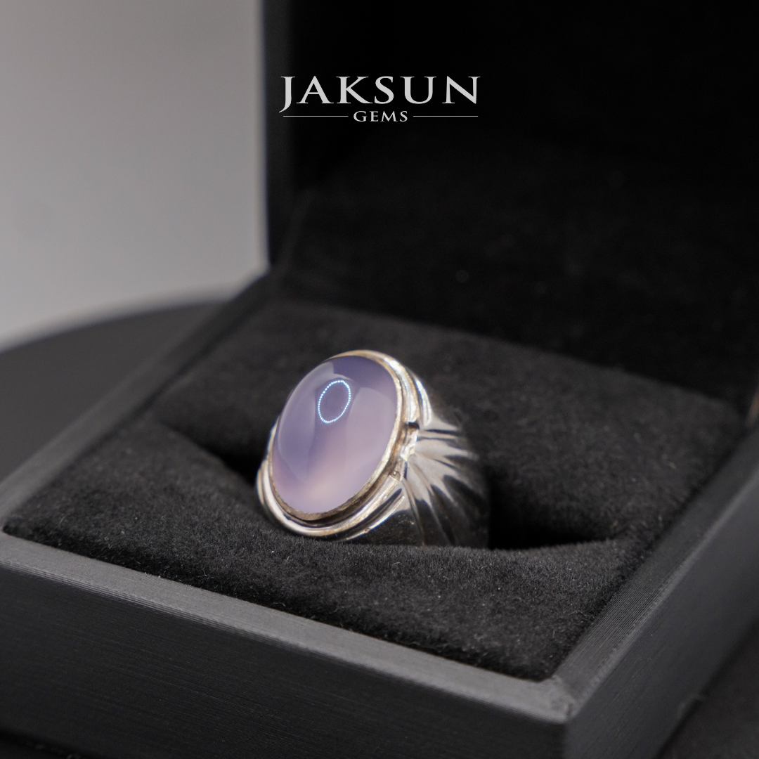 Cincin Purple Chalcedony (Silver Setting) 005