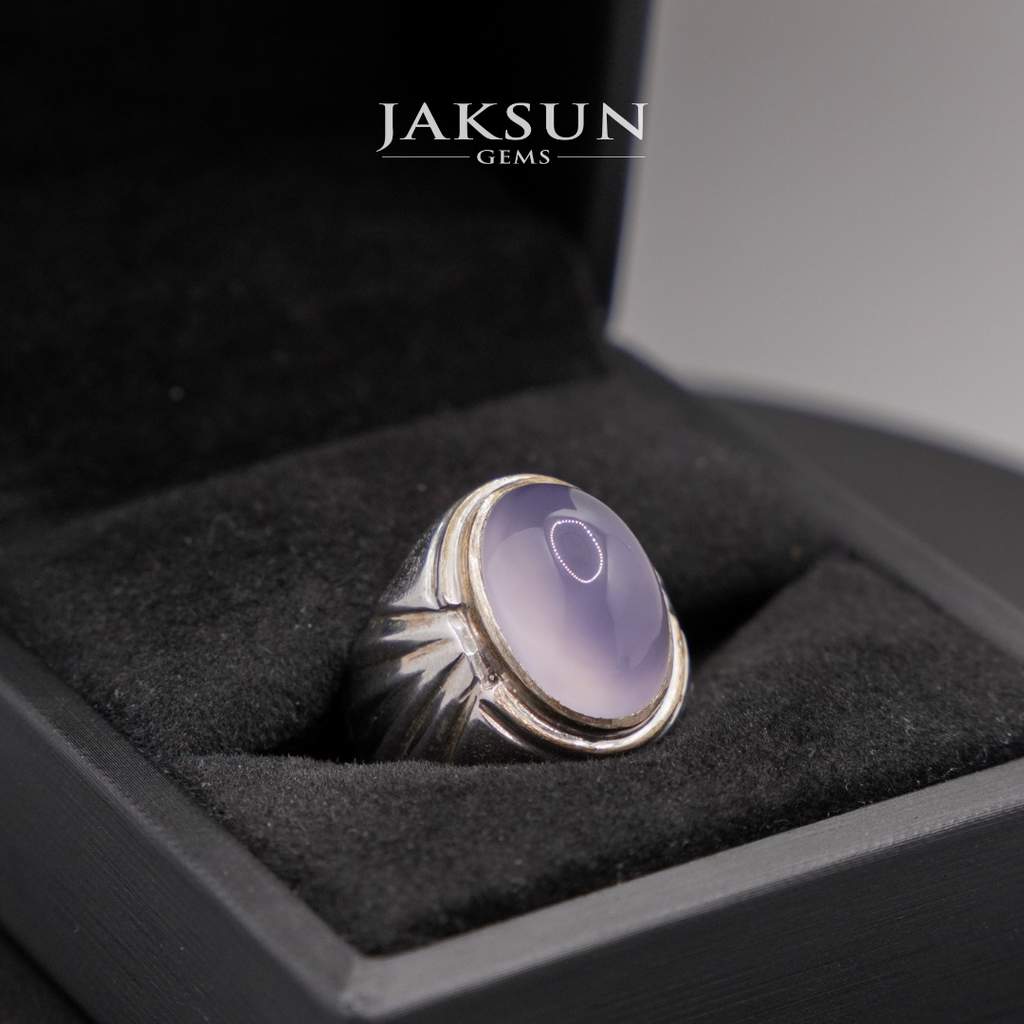 Cincin Purple Chalcedony (Silver Setting) 005