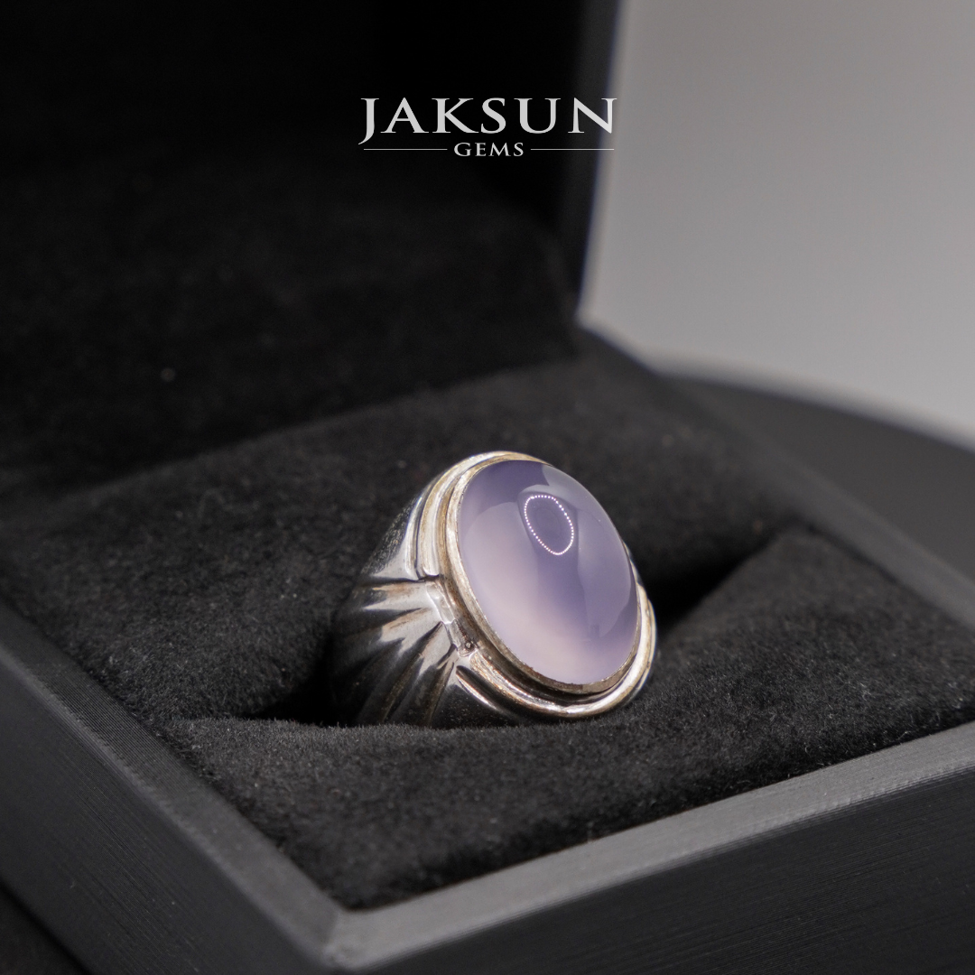 Cincin Purple Chalcedony (Silver Setting) 005