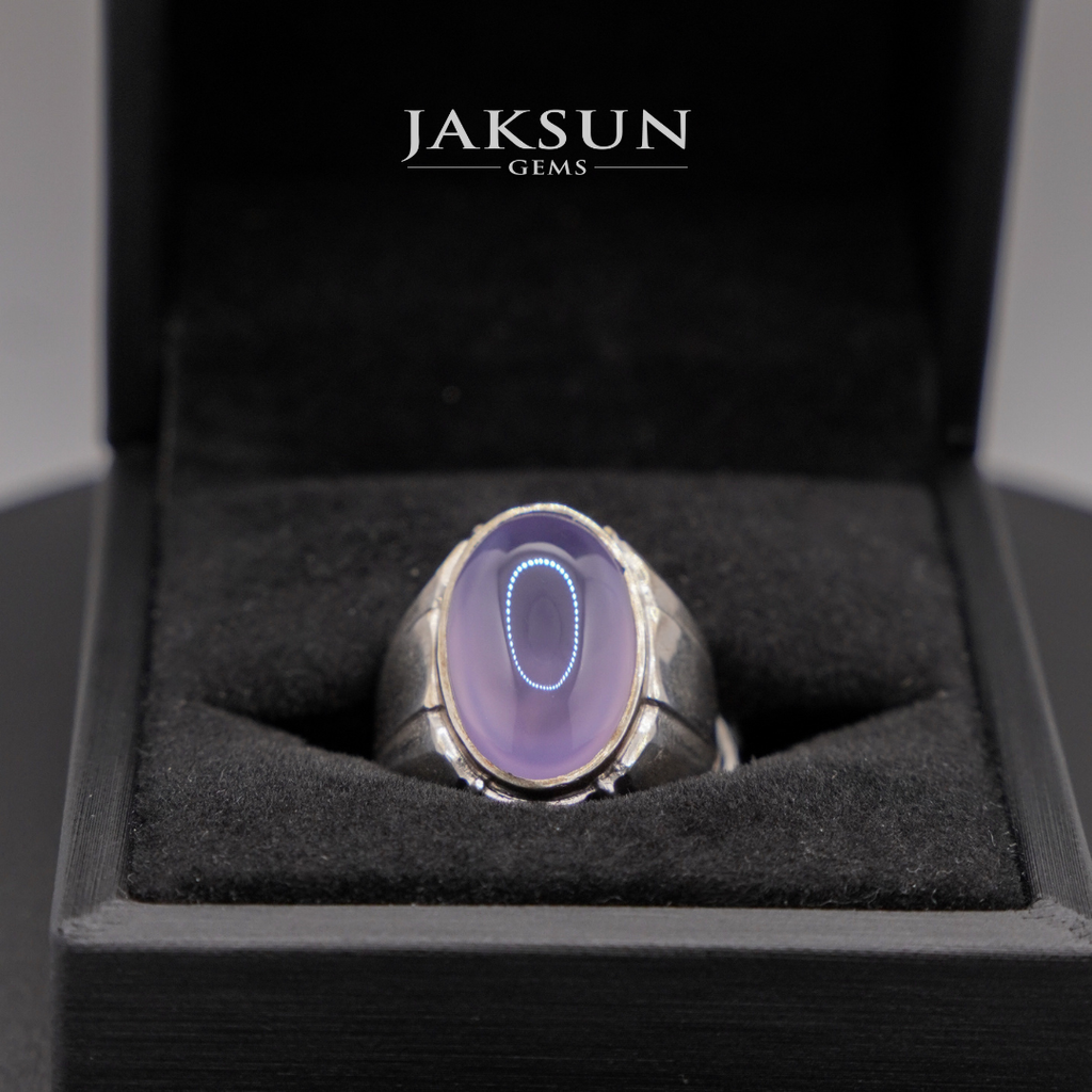 Cincin Purple Chalcedony (Silver Setting) 006