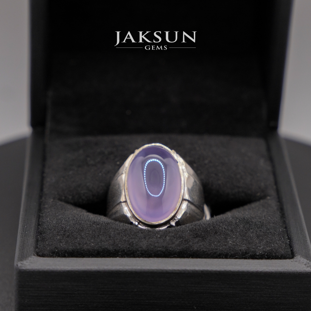 Cincin Purple Chalcedony (Silver Setting) 006
