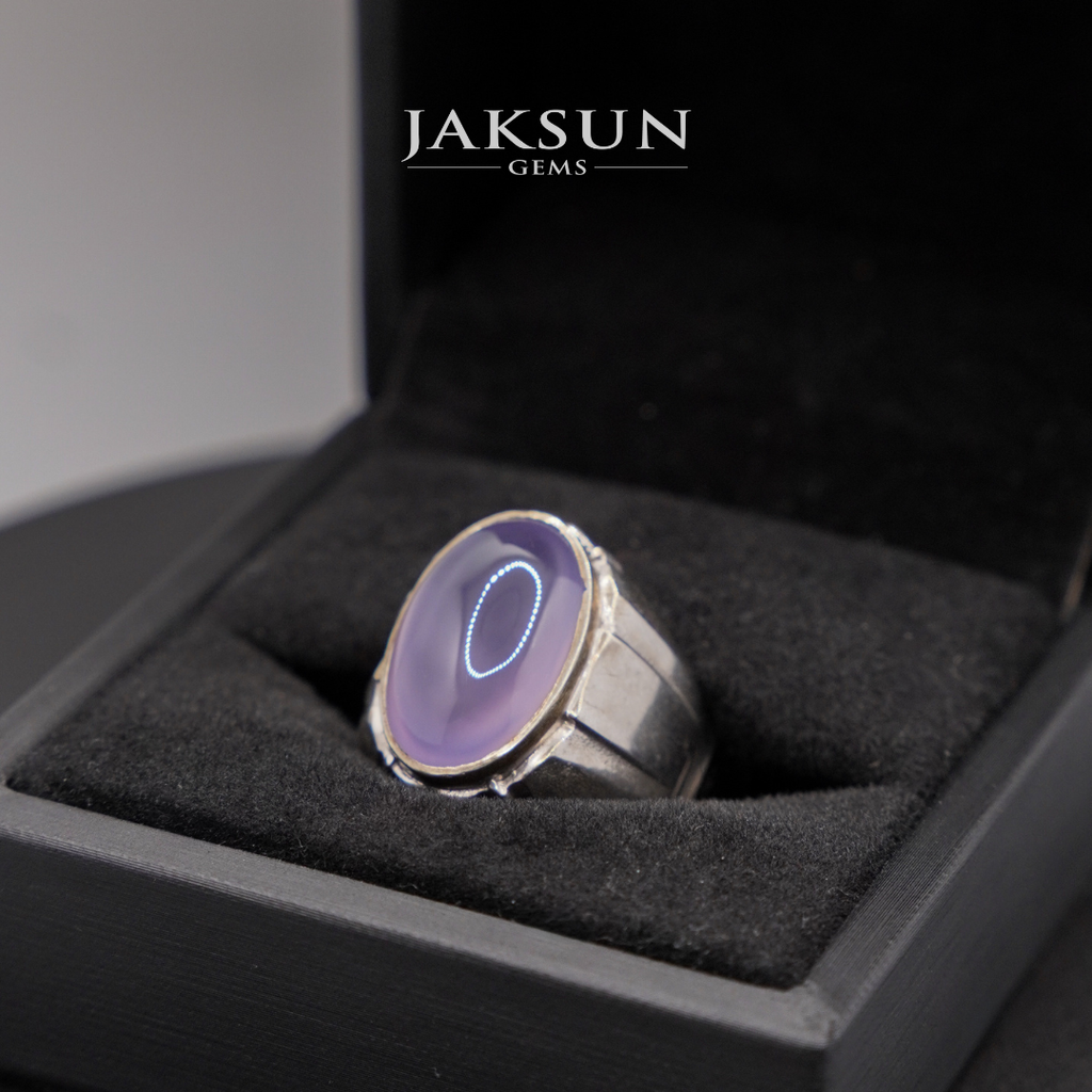 Cincin Purple Chalcedony (Silver Setting) 006