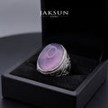 Cincin Purple Chalcedony (Alpaka Setting) 006