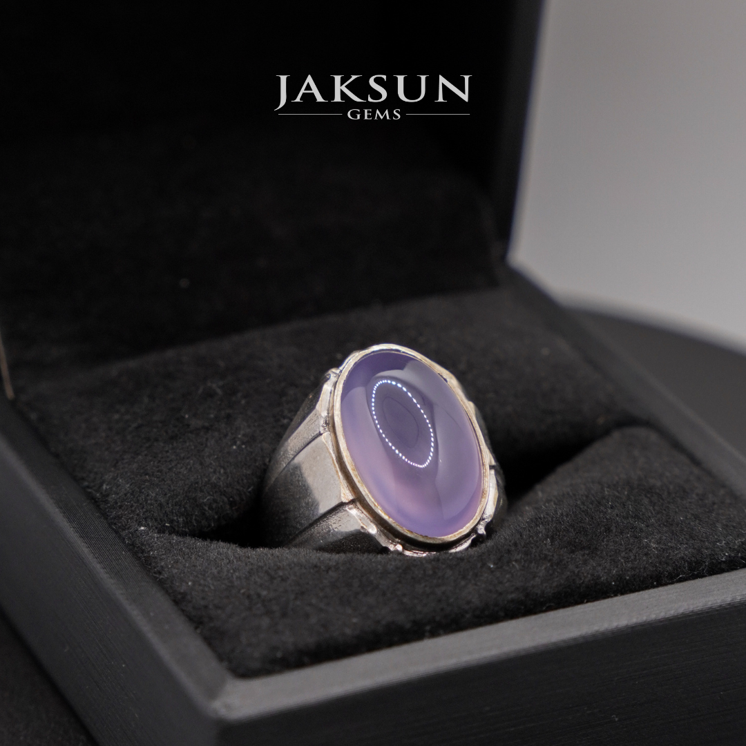 Cincin Purple Chalcedony (Silver Setting) 006