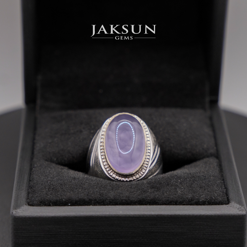 Cincin Purple Chalcedony (Silver Setting) 007