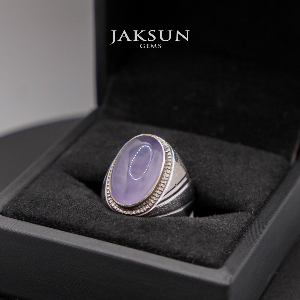 Cincin Purple Chalcedony (Silver Setting) 007