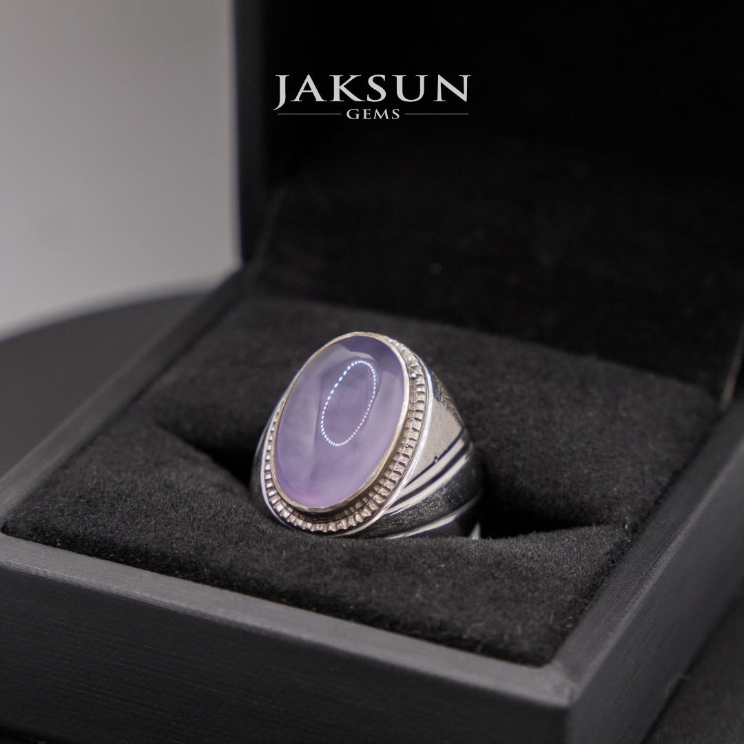 Cincin Purple Chalcedony (Silver Setting) 007