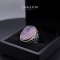 Cincin Purple Chalcedony (Alpaka Setting) 007