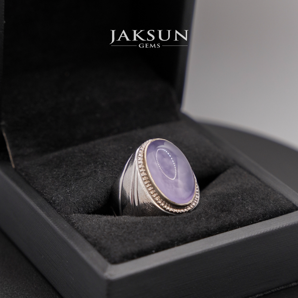 Cincin Purple Chalcedony (Silver Setting) 007