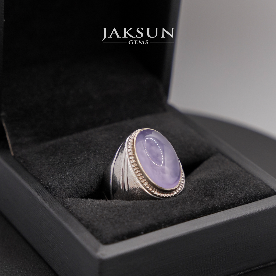 Cincin Purple Chalcedony (Silver Setting) 007