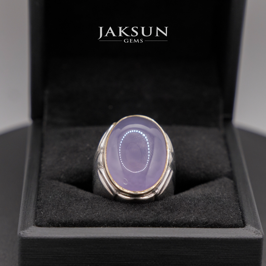 Cincin Purple Chalcedony (Silver Setting) 008