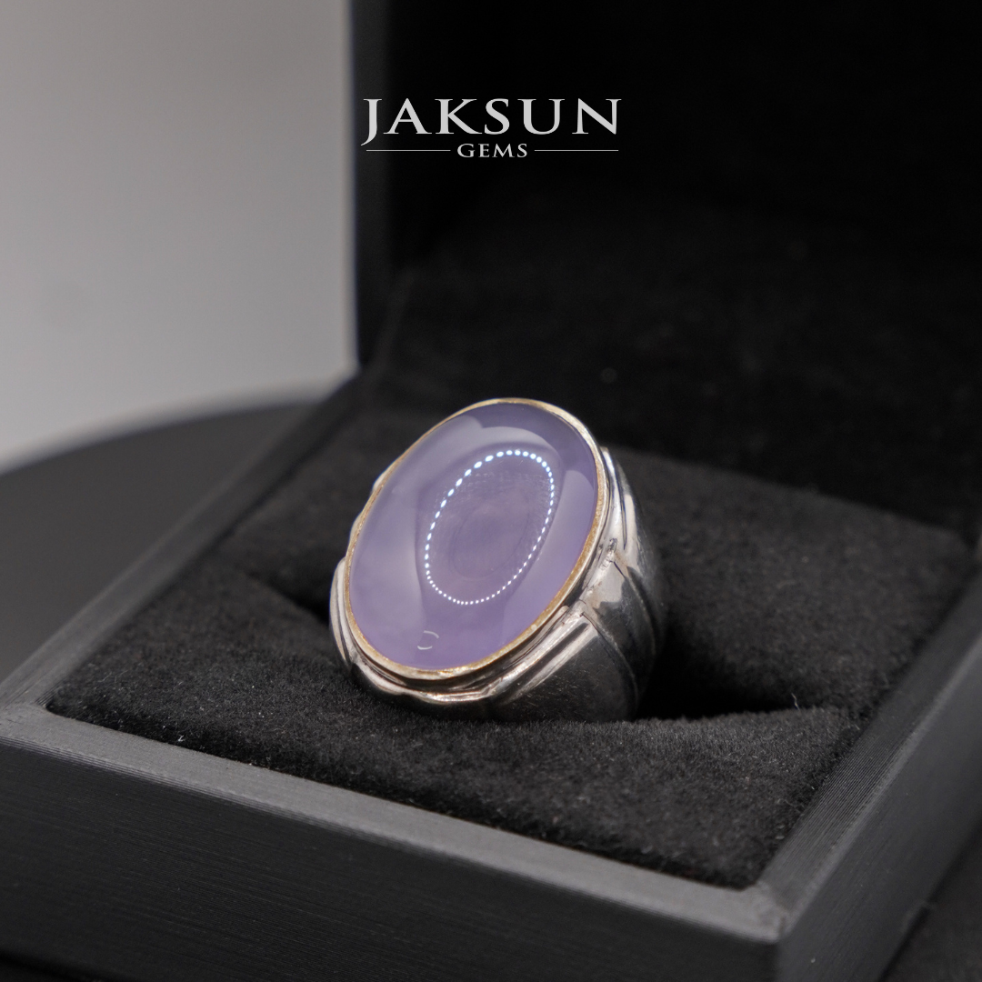Cincin Purple Chalcedony (Silver Setting) 008