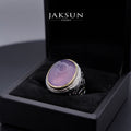 Cincin Purple Chalcedony (Alpaka Setting) 008