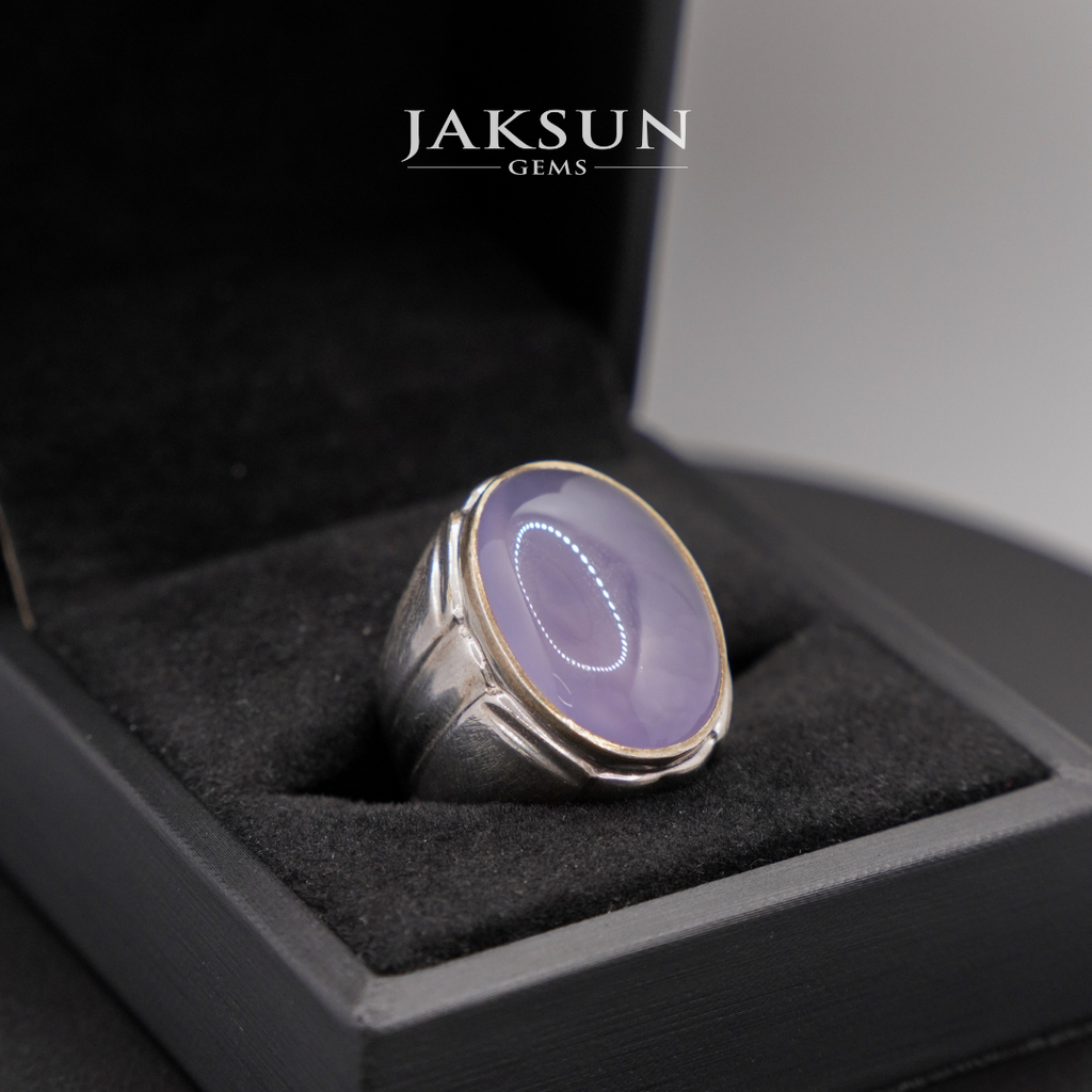 Cincin Purple Chalcedony (Silver Setting) 008