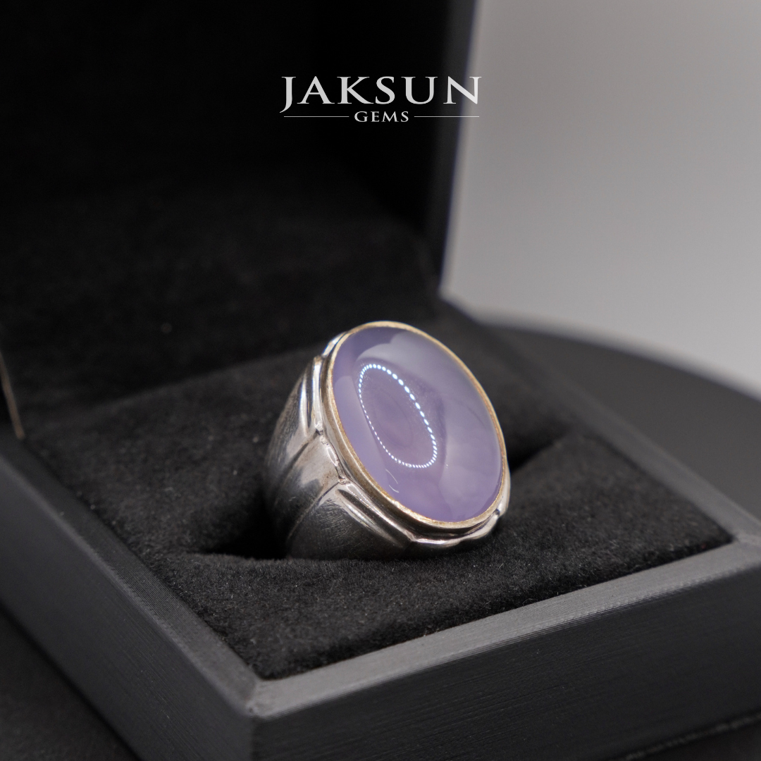 Cincin Purple Chalcedony (Silver Setting) 008