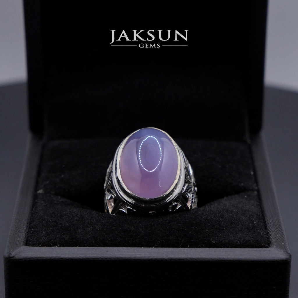 Cincin Purple Chalcedony (Alpaka Setting) 009
