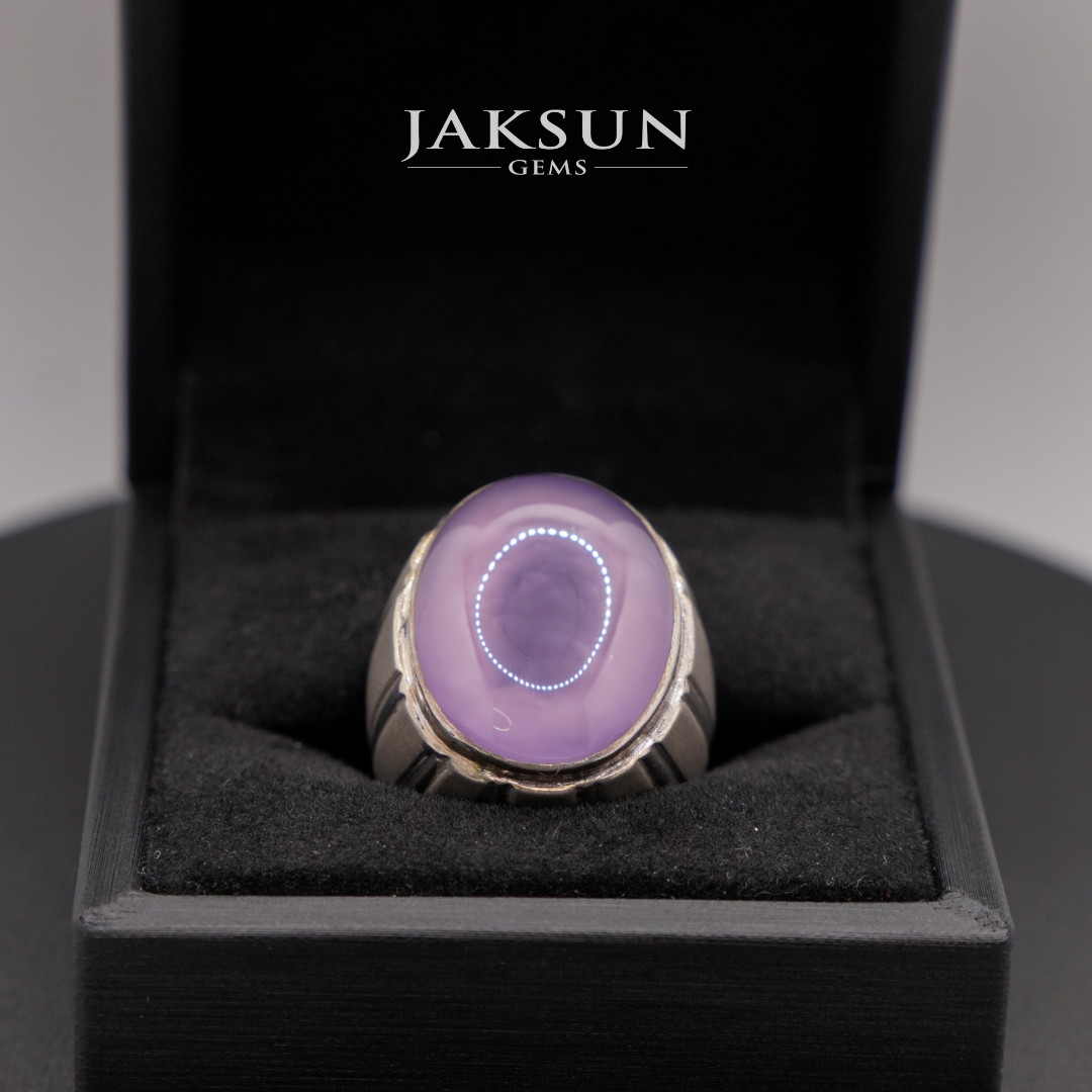Cincin Purple Chalcedony (Silver Setting) 009