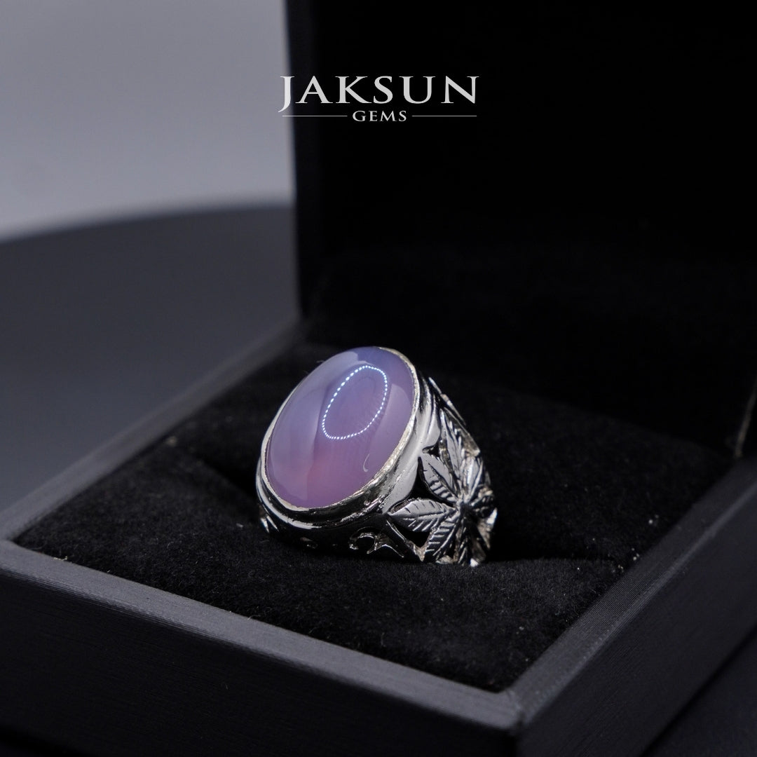 Cincin Purple Chalcedony (Alpaka Setting) 009