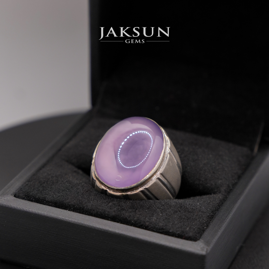 Cincin Purple Chalcedony (Silver Setting) 009
