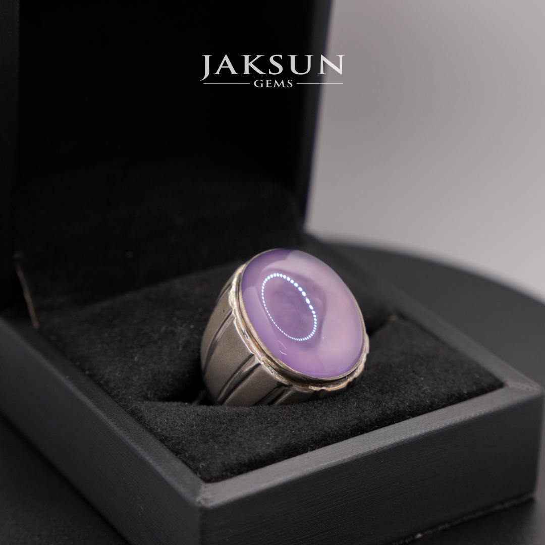 Cincin Purple Chalcedony (Silver Setting) 009