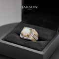 Cincin White Opal Stone (Alpaka Setting) 02