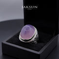 Cincin Purple Chalcedony (Alpaka Setting) 010