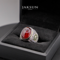 Cincin Red Granite (Alpaka Setting) 01