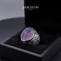 Cincin Purple Chalcedony (Alpaka Setting) 011