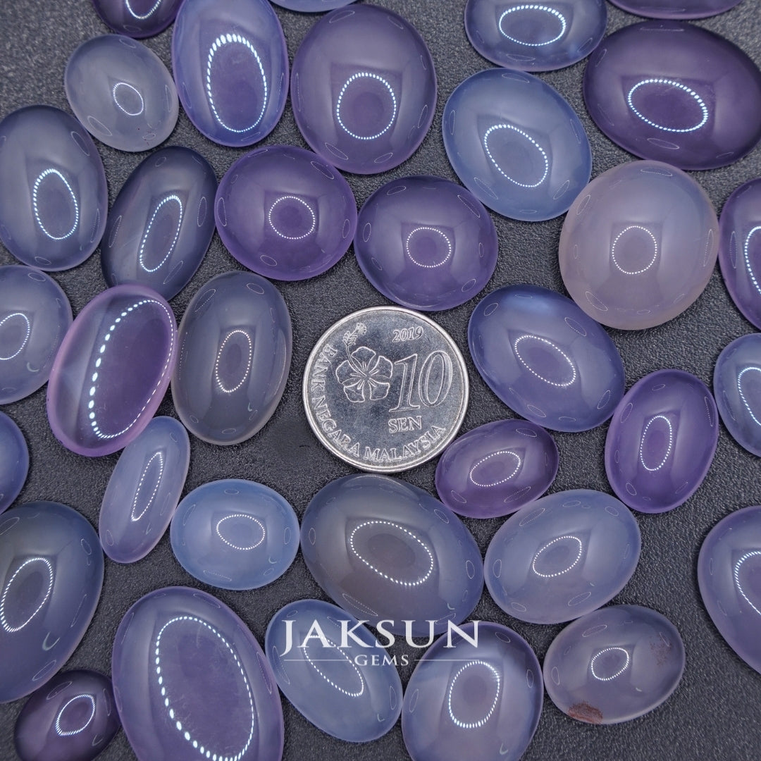 Natural Purple Chalcedony Loose Stone