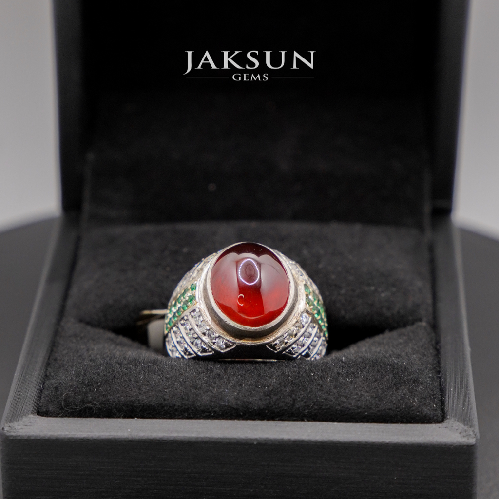 Cincin Red Granite (Alpaka Setting) 02