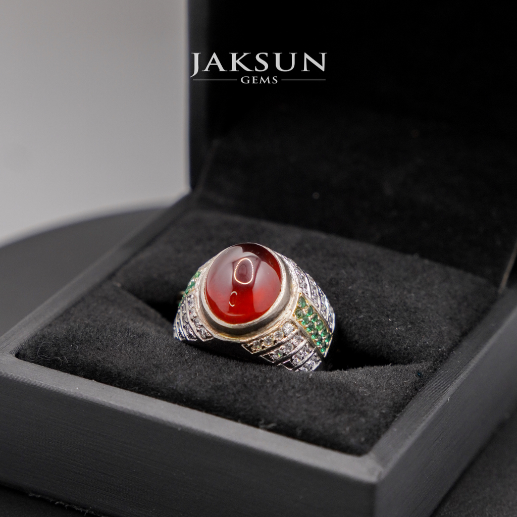Cincin Red Granite (Alpaka Setting) 02
