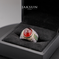 Cincin Red Granite (Alpaka Setting) 02