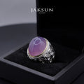 Cincin Purple Chalcedony (Alpaka Setting) 012