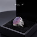 Cincin Purple Chalcedony (Alpaka Setting) 013