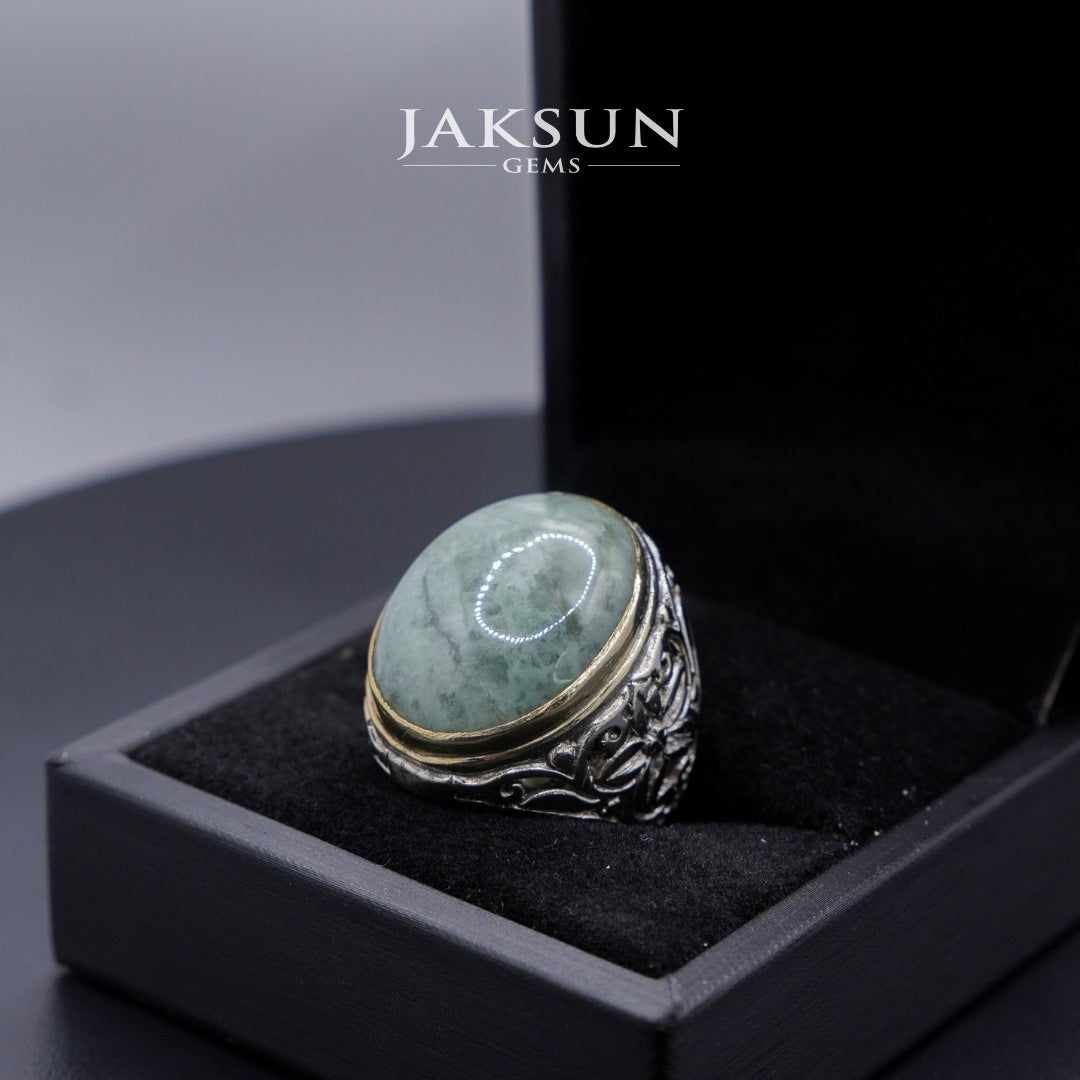 Cincin Giok Nabire (Setting Alpaka) 014