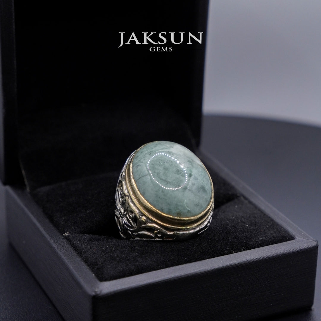 Cincin Giok Nabire (Setting Alpaka) 014