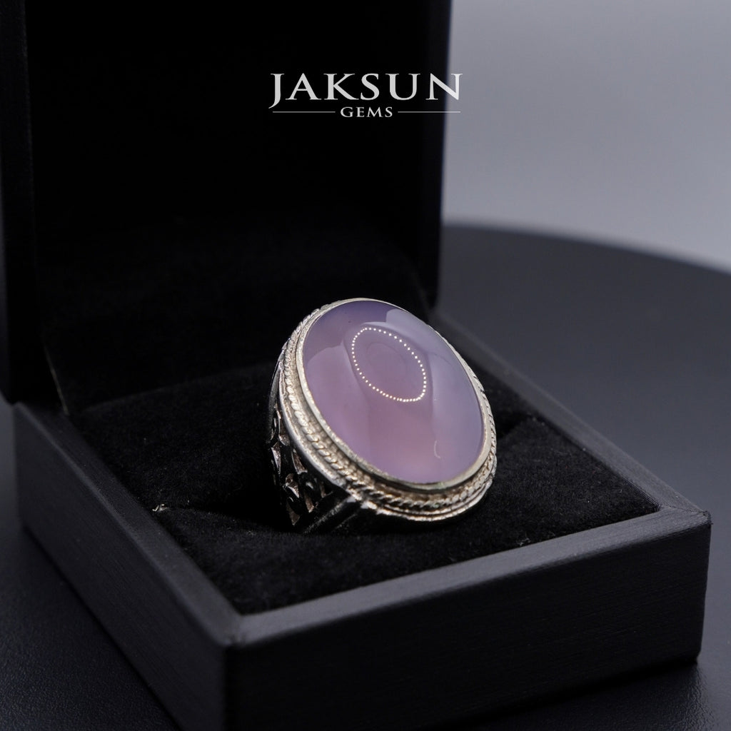 Cincin Purple Chalcedony (Alpaka Setting) 014