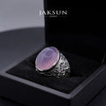 Cincin Purple Chalcedony (Alpaka Setting) 015