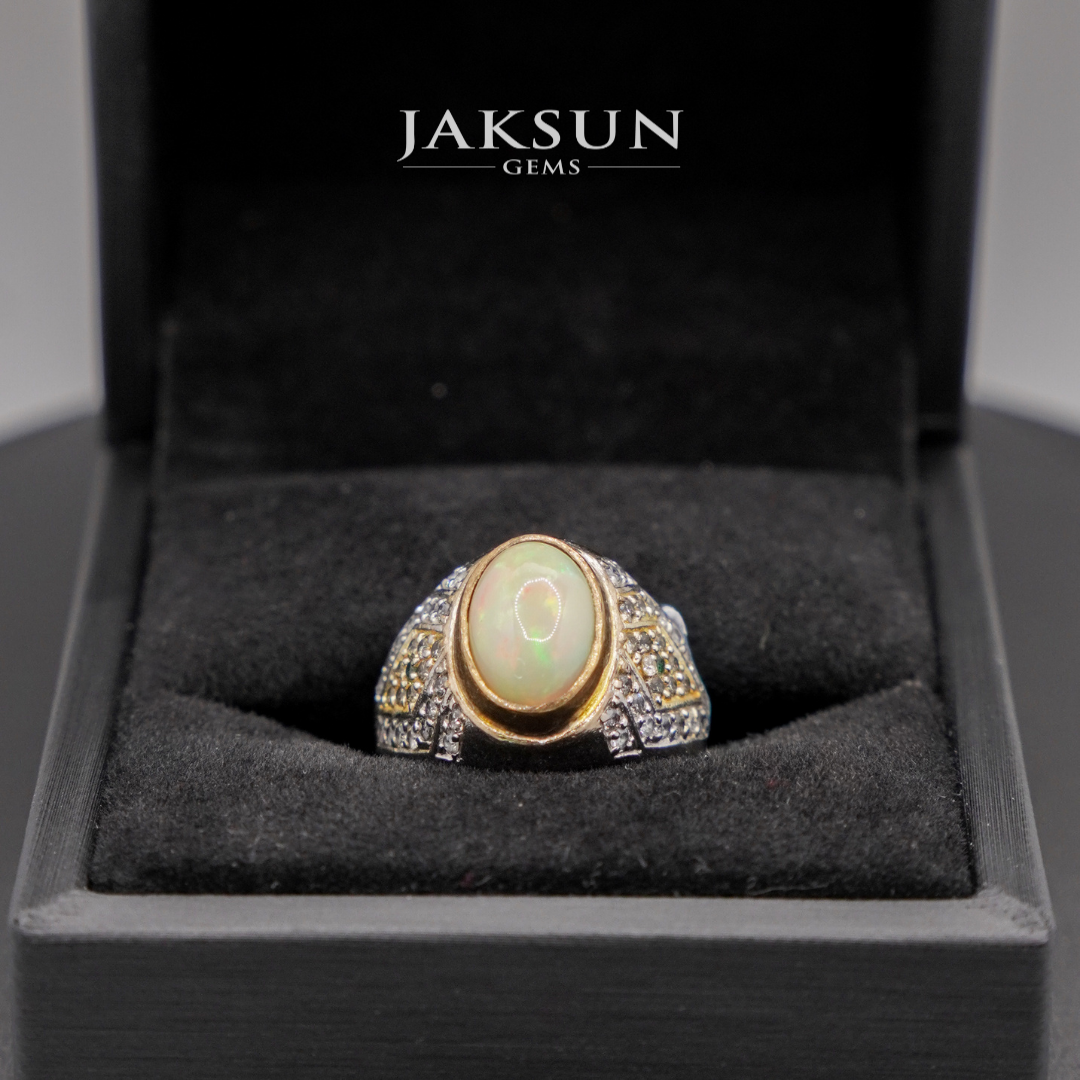 Cincin Yellow Opal (Alpaka Setting) 03
