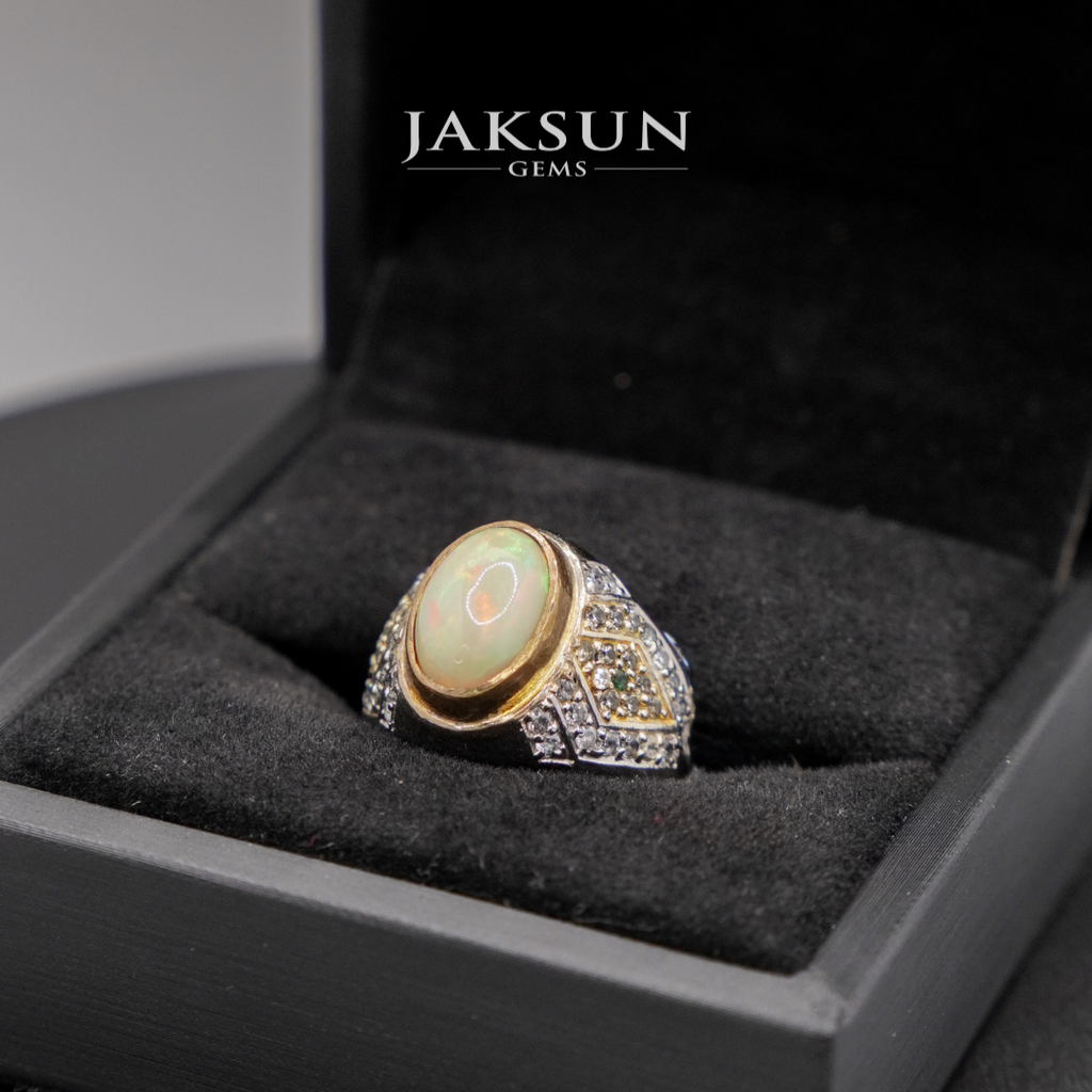 Cincin Yellow Opal (Alpaka Setting) 03