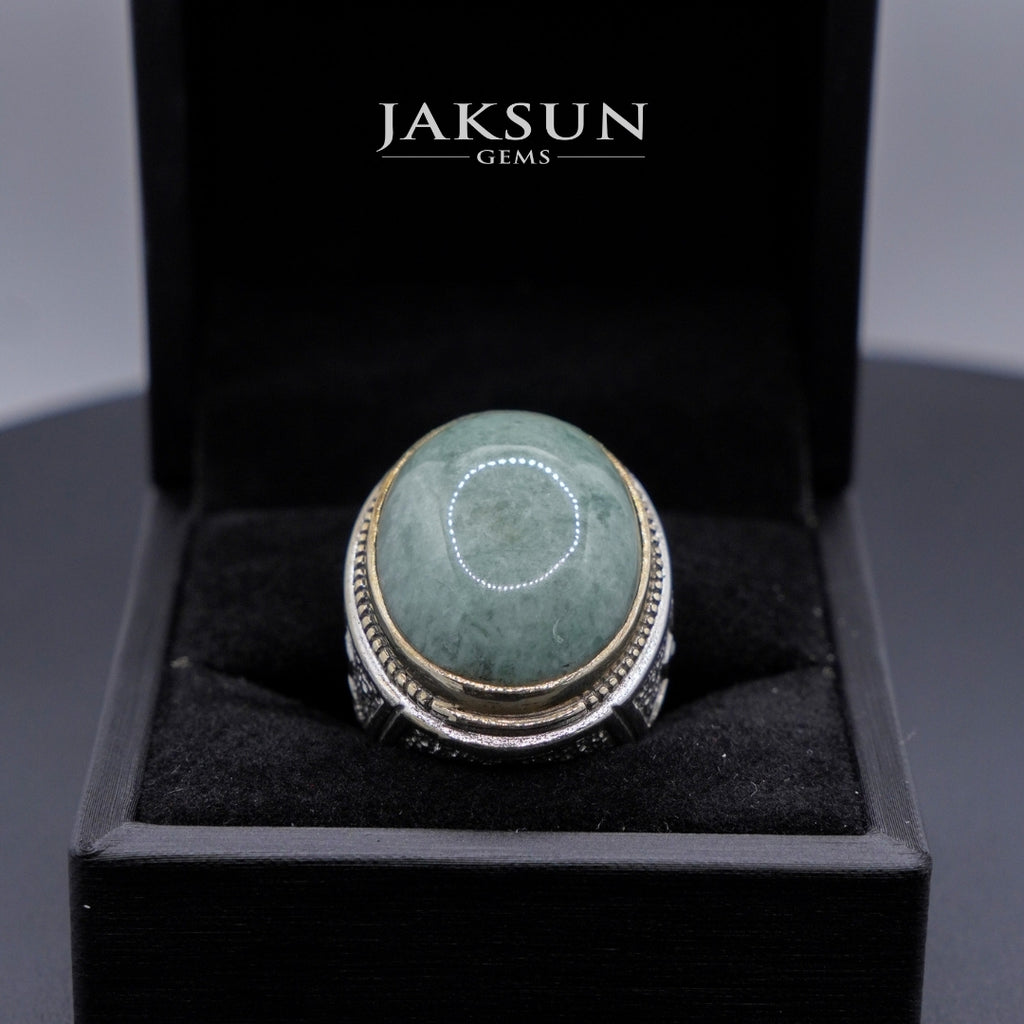 Cincin Giok Nabire (Setting Alpaka) 017