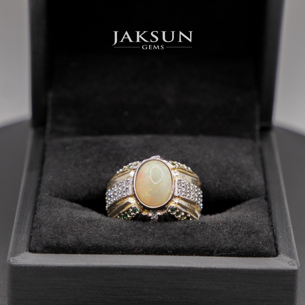 Cincin Yellow Opal (Alpaka Setting) 04