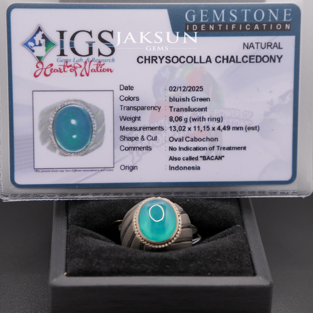 Premium Bacan Silver 925 Ring Set with Authenticity Certificate #01