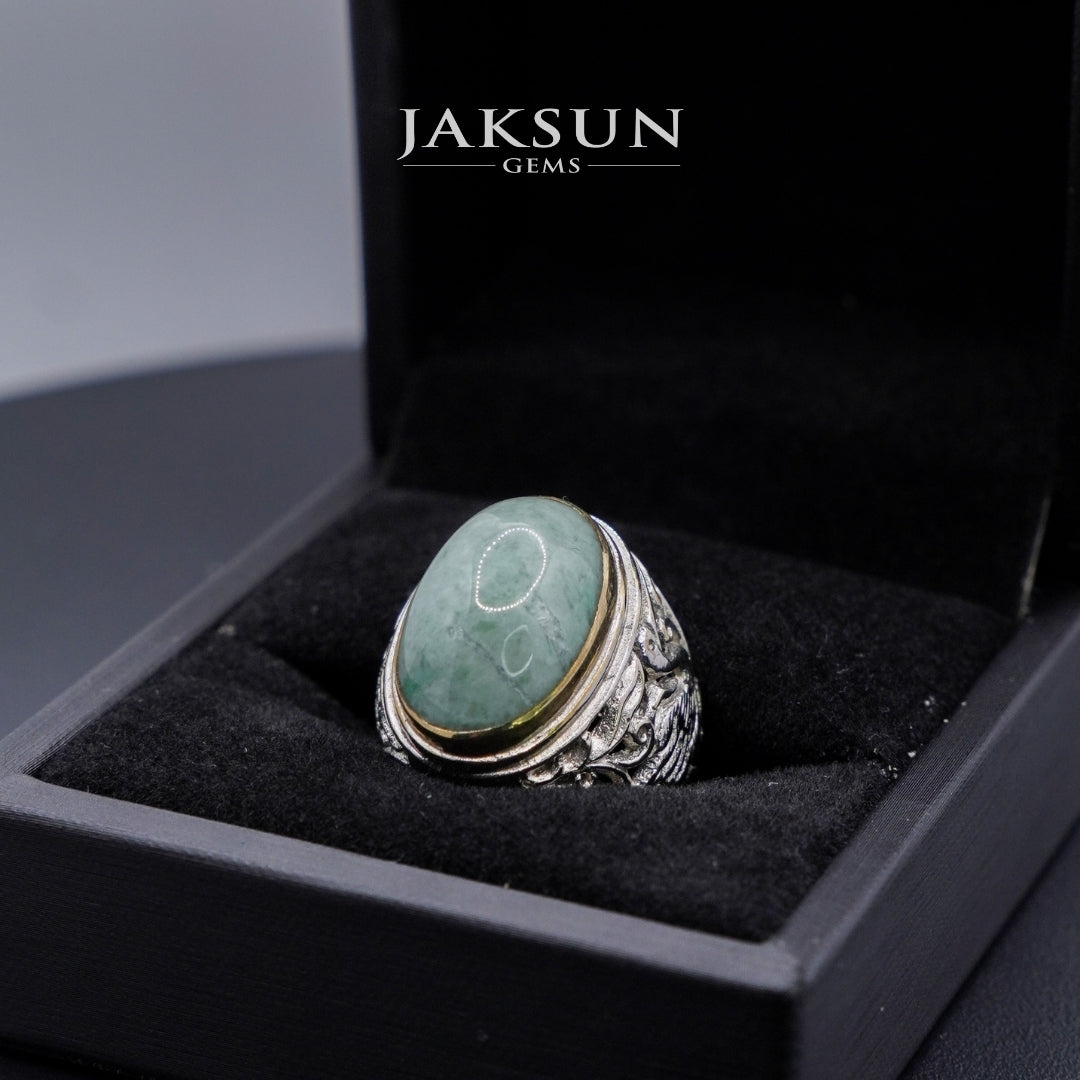 Cincin Giok Nabire (Setting Alpaka) 002