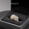 Cincin Yellow Opal (Alpaka Setting) 04