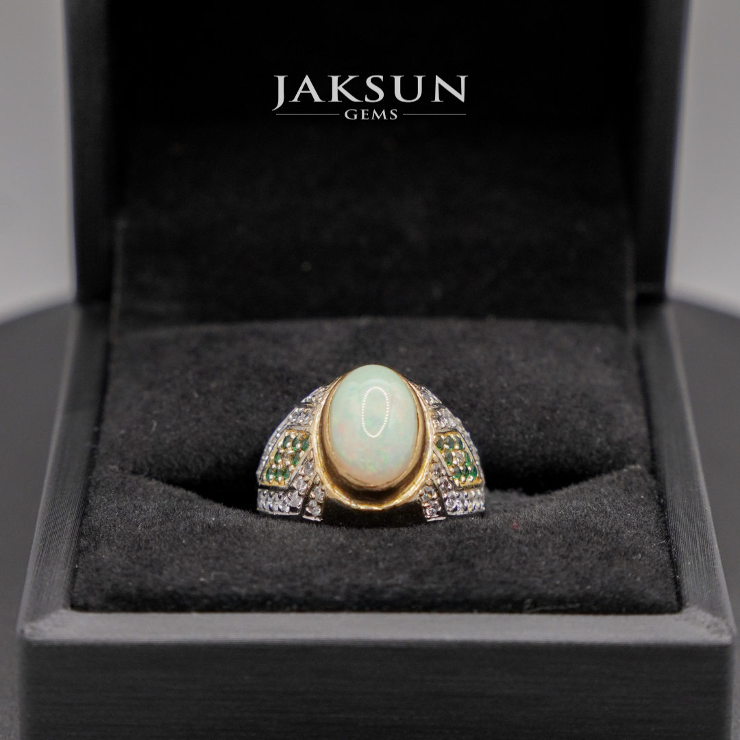 Cincin Yellow Opal (Alpaka Setting) 05