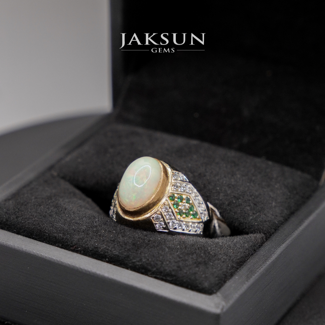 Cincin Yellow Opal (Alpaka Setting) 05